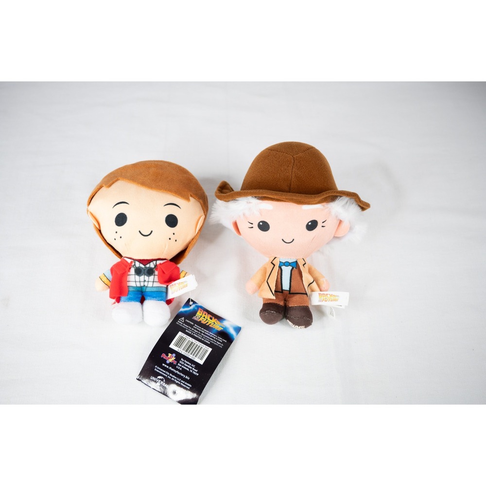 Toy Factory Back to the Future Plush Set Marty McFly Doc Brown dolls